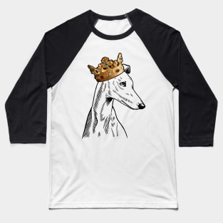 Greyhound Dog King Queen Wearing Crown Baseball T-Shirt